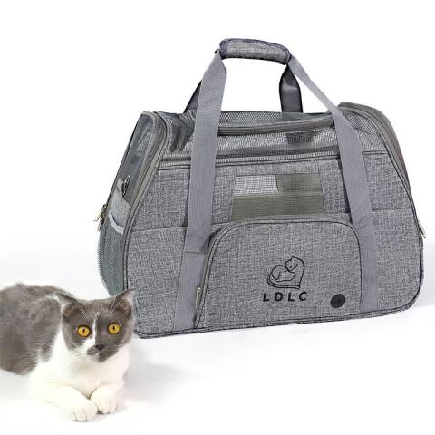 Custom Logo Foldable Zipper Travel Handbag Breathable Mesh Pet Bag Portable Dog Cat Carrier Bag