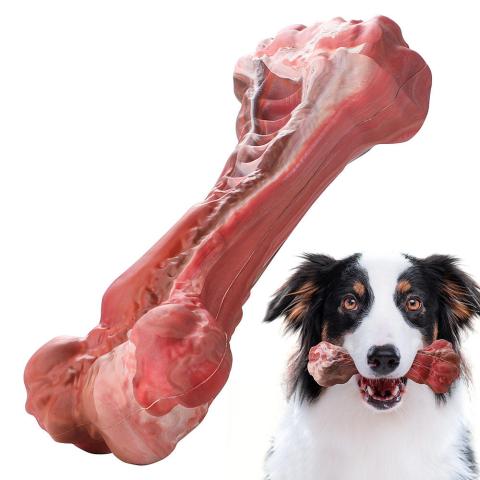 Low Price Bone Ultra Durable Interactive Rubber Christmas Leg Bone Chew Dog Toy For Aggressive Chewers