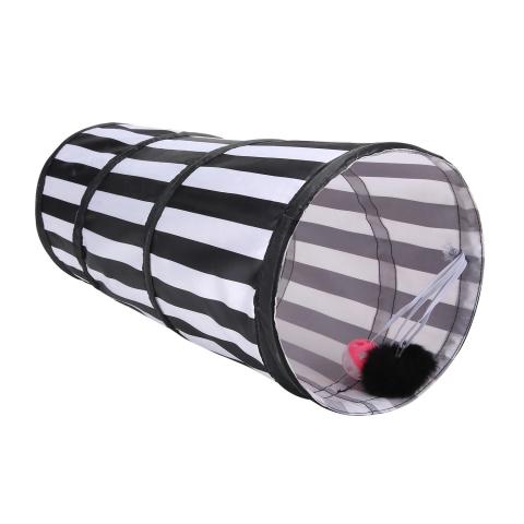 Foldable Pet Cat Tunnel Collapsible Cat Tunnel Holes Kitten Puppy Funny Play Tubes Balls Toys