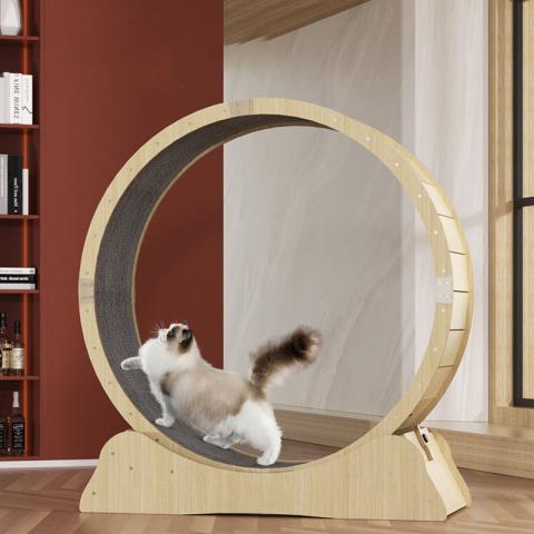 Cat Silent Treadmill Roller Large Weight Loss Sports Fitness Cat Toy Multi-layer Solid Wood Running Wheel Pet Supplies