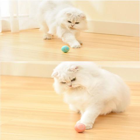 Electric Pet Cat Toys Automatic Rolling Smart Cat Ball Training Self-moving Kitten Toy Cat Playing Indoor Interactive Pet Toys
