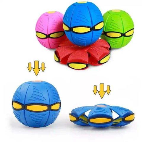 New Product Launch Outdoor Toy Deformation Ufo Ball Magic Ball Deformation Elastic Interactive Flat Throwing Disc Pet Sports Toy