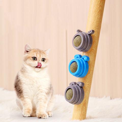 Multifunctional Rotating Molar Teeth Cleaning Cat Mint Catnip Ball Catnip Ball Toys Avocado Catnip Ball