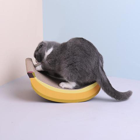 Hot Sale Banana Shape Pet Climbing Frame Cat Scratching Board Products Cat Scratch Sofa Protector Cat Scratching Post With Bed