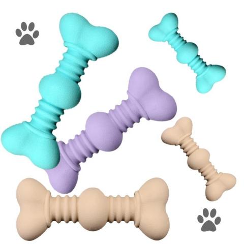 2023 New Rubber Christmas Pet Bone Toy Wholesale Natural Rubber Pet Dog Funny Toys Chew Hot Sale Pet Chew Toys Dogs Bone Dental