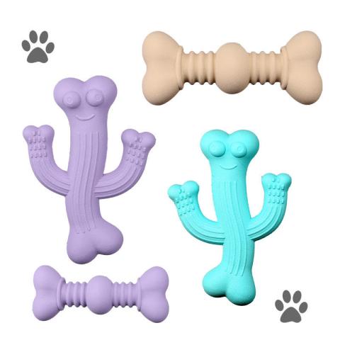 2023 New Rubber Christmas Pet Bone Toy Wholesale Natural Rubber Pet Dog Funny Toys Chew Hot Sale Pet Chew Toys Dogs Bone Dental