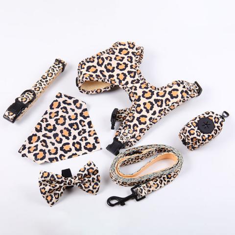 Dog Vest Harness Collar Leash Bandana Cooling Soft Padded Oem Supplies No Pull Custom Adjustable Pet Dog Harness Set