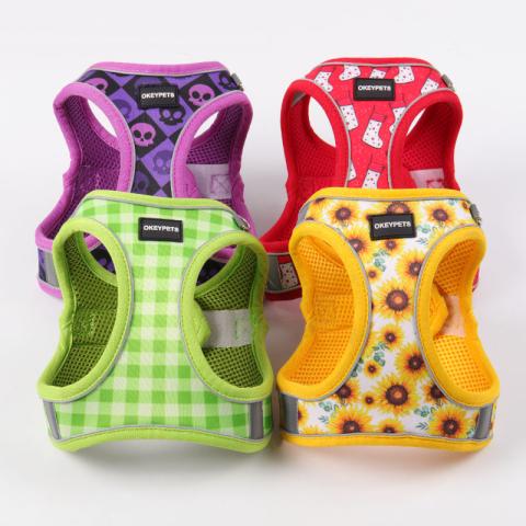 Luxury Adjustable Padded Pet Vest Leash Collar Poop Bag Holder Whole Set Step In Custom Dog Harness Supplier
