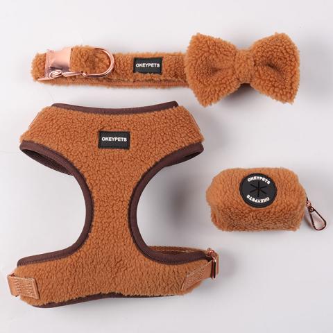 Pet Products No Pulling Dog Harness Small Breed New 2023 Dog Leash And Harness Custom Sherpa Material