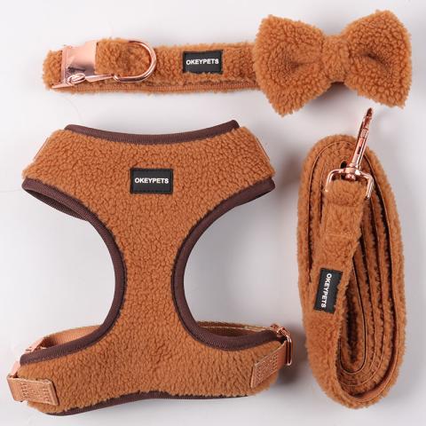 Comfort Thick Material Sherpa Adjustable Heat Transfer Print Harness Dog With Name Tag For Dogs High Quality