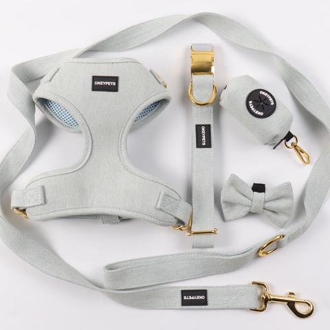 Dog Harness Set Collar Leash Pull Dog Harness Set Custom Adjustable Dog Harness