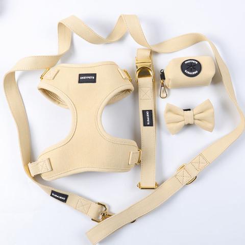 Wholesale Pet Dog Cat Harness Leash Adjustable Personalized Dog Collar Harness Leash Set Custom