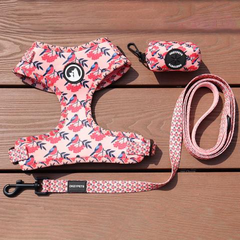 Bulk Outdoor Walking Pet Harness Neck Adjustable Sublimation Logo Multi Color Chest Harness For Dogs