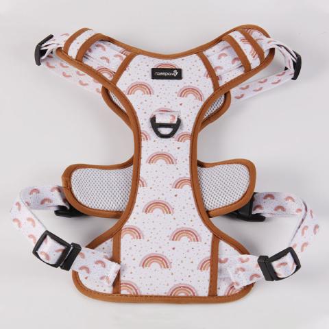 Pet Supplier Oxford Nylon Durable Fashion Oem Pattern Designer No Pull Big Dog Harness Vest Set For Large Dogs