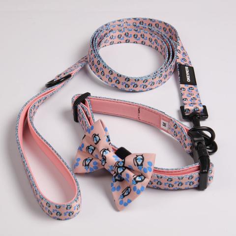  Bow Tie Pet Cat Collar Custom Design Neoprene Dog Smart Neck Collar Packaging