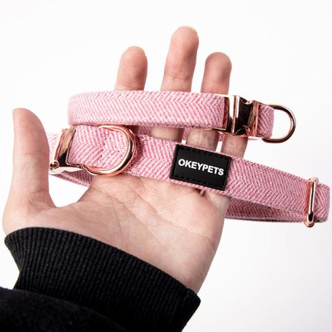  Custom Design Classic Printed Wholesale Personalized Classic Soft Durable Comforting Padded Handles Dog Collar