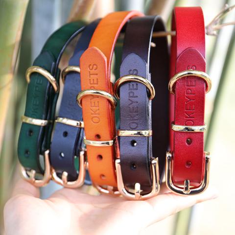Fashion Luxury Leather Cat Dog Pet Collars For Pets,High Quality Designer Training Collar And Leash Set