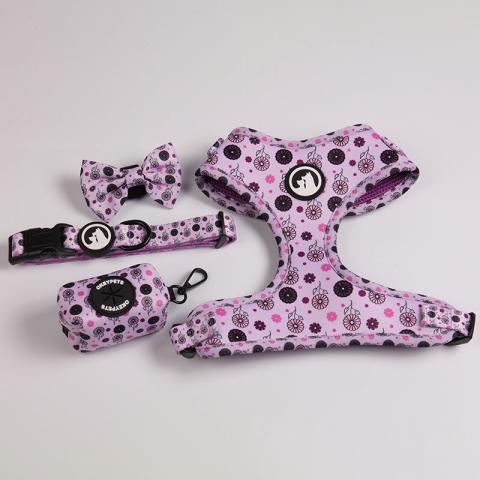Oem & Odm Dog Accessories Dog Leash Collar Neoprene Comfortable Breathable Sublimation Dog Harness Set
