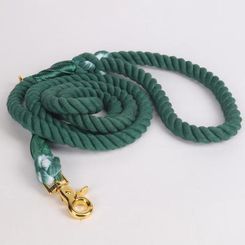  Customized Colour Strong Large Breed Cotton Handmade Hands Free Dog Leash For Two Dogs