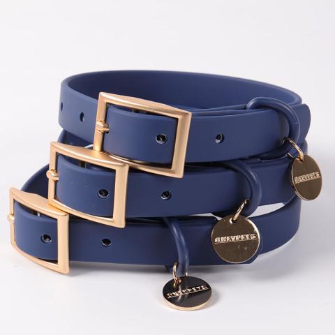 Custom Logo Multi-color Blue Collar Pvc Coated Webbing Pet Accessories Pvc Collar Durable Dog Collar And Leash Set