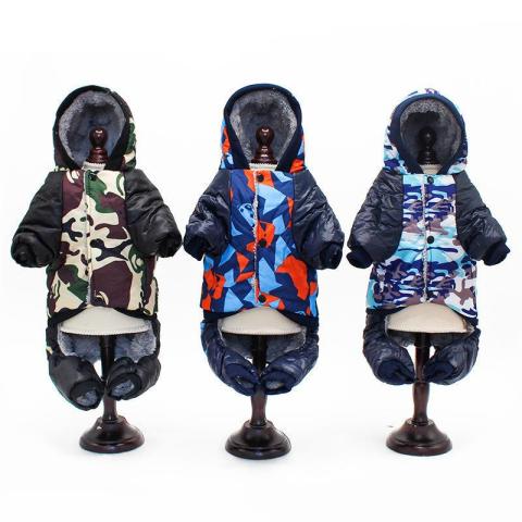  Wholesale Winter Warm Puppy Dog Clothes Four Leg Dog Winter Clothes
