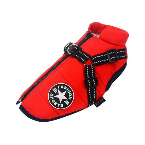 Wholesale Waterproof With Reflective Harness Winter Warm Pet Dog Coat Clothes