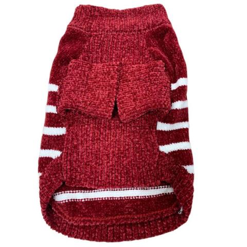  Oem Striped Pattern Customized Warm Pet Sweater Dog Knitted Clothes