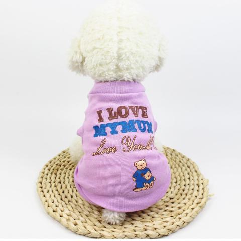 Manufacturer Wholesale Clothes Shirt Pet Vest Cotton For Small Dogs Girl Print Puppy Pet Cute Spring Summer Apparel Chihuahua