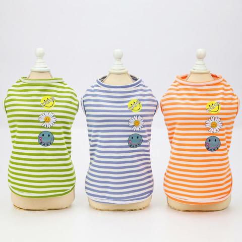 Wholesale Lovely Stripe Dog Clothes Summer Pet Clothing