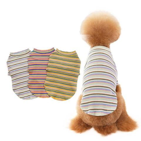 T-shirt Cotton Fashion Striped Shirt Pet Clothing Cheap Dog Clothes For Small Dogs