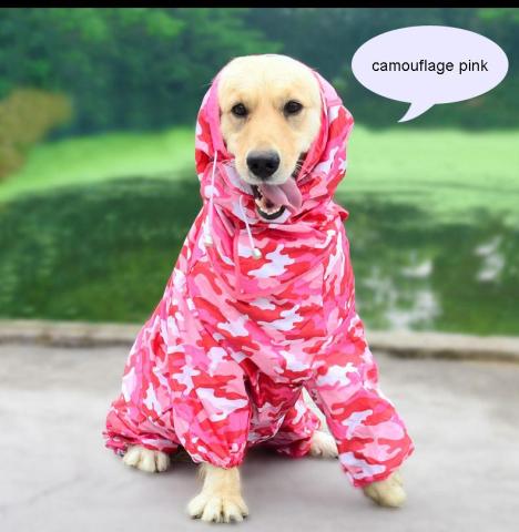 Waterproof New Fashion Four Legs Large Outfits Pet Clothes Dog Raincoat