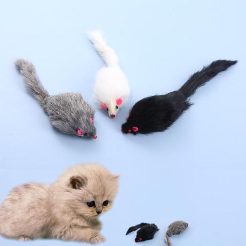 Large Rabbit Hair Mouse Modern Eco Friendly Cat Toys Interactive