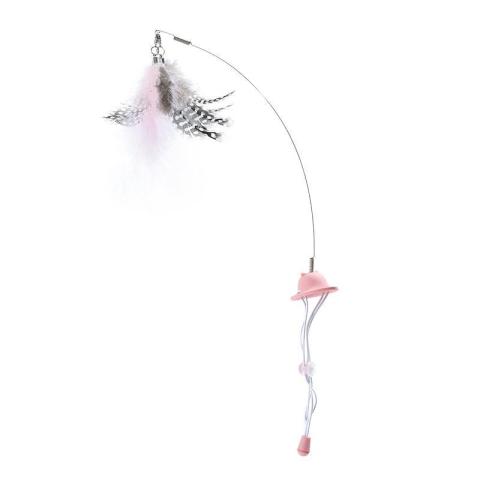 Wearing Steel Wire Feather Funny Cat Stick Toy New Cat Toys Interactive