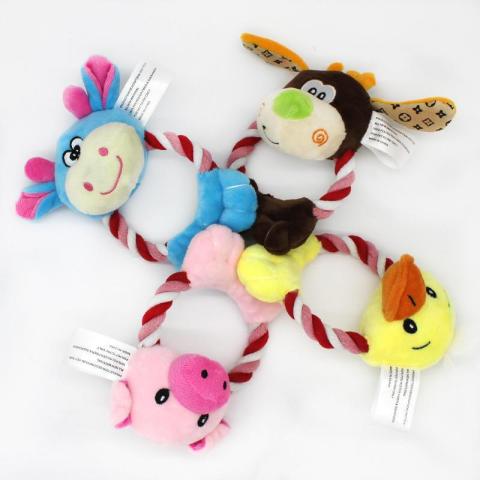 Cotton Rope Throwing Durable Pet Stuffed Toy Dog Toothbrush Chew Toys