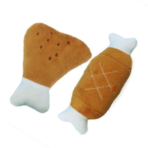 Drumsticks Style Custom Chew Eco Friendly Plush Dog Toy Interactive Squeaky Dog Toy