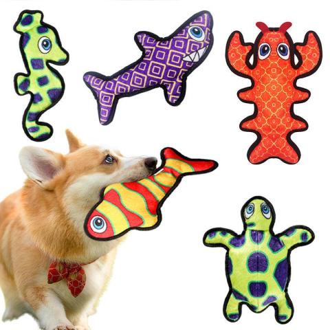 Marine Animal Series Small Medium Dog Bite-resistant Cleaning Toys Wholesale