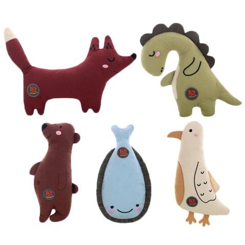 Wholesale Cute Interactive Squeaky Durable Animals Natural Cotton Dog Pet Toys