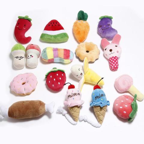 Cheap Wholesale Teeth Cleaning Custom Interactive Chew Dog Plush Toys Soft Pet Toy