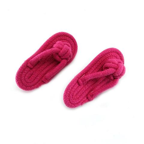 Factory Custom Slippers Style Teeth Cleaning Wholesale Interactive Dog Rope Toy Chew Dog Toy