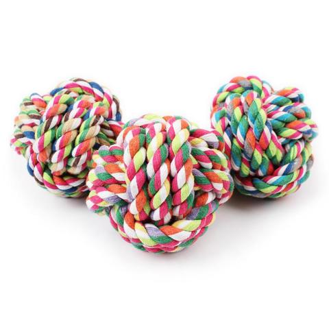 Manufacturers Spot Pet Cotton Rope Woven Toy Ball 9cm Pet Rope Toy 2021 New Chew Toy For Dogs