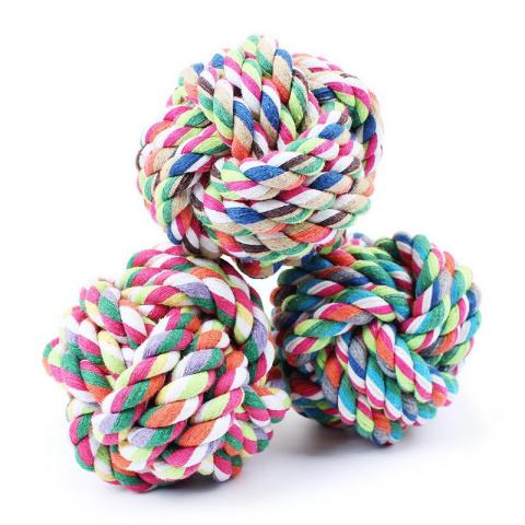 Manufacturers Spot Pet Cotton Rope Woven Toy Ball 9cm Pet Rope Toy 2021 New Chew Toy For Dogs