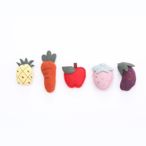 Hot Sale Customized Sizes Fruit Shape Dog Cat Plush Toy For Playing Chewing