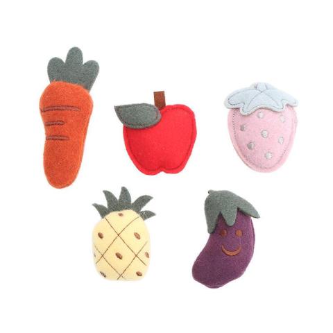 Hot Sale Customized Sizes Fruit Shape Dog Cat Plush Toy For Playing Chewing