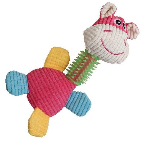Animal Cute Playing Plush With Rubber Neck Squeaky Pet Dog Chew Toy