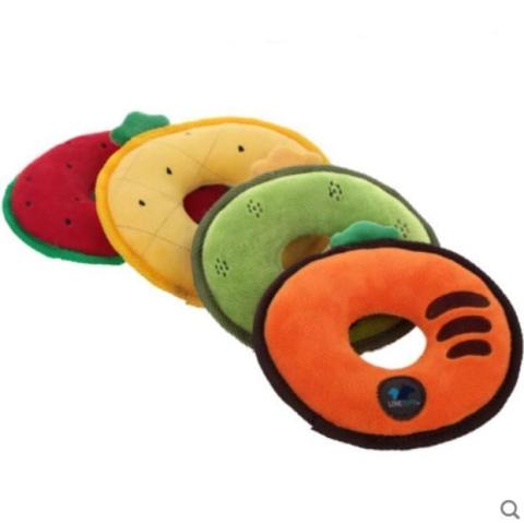 Wholesale Squeaky Vocal Durable Circle Training Small Plush Dog Toys