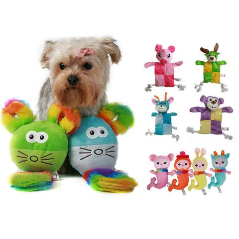 Custom Eco Friendly Animal Style Plush Squeaky Singing Sound Paper Dog Toy