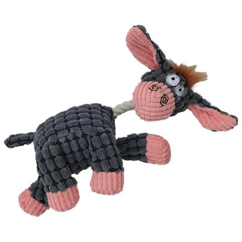 Cute Top Rope Dog Toys Plush Stuffing Squeaky Pet Toy