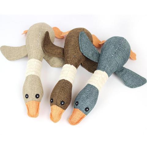 New Stuffed Duck Plush Duck Dogs Pet Chew Squeaky Toy