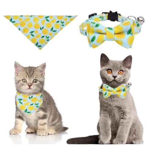 Brand Printed Comfortable Pet Cat Bow Adjustable Collar
