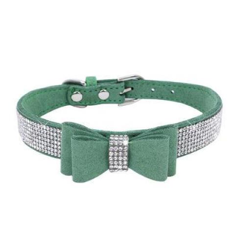 Exquisite Adjustable Bowknot Diamond Puppy Pet Dog Collars